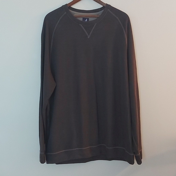 NWT Johnnie-O Shields Raglan Sleeve Lightweight Sweatshirt Charcoal Size XXL - Picture 2 of 8